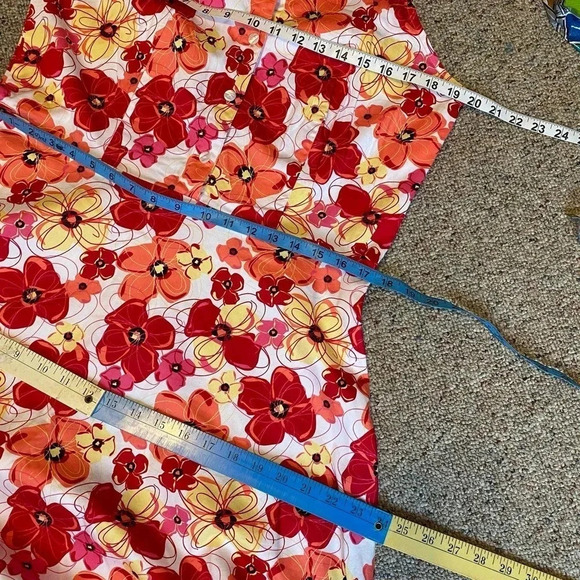 Bay Studios Cottagecore Floral Sleeveless Fit  Flare Midi Dress Women 14 Stretch - Picture 2 of 6